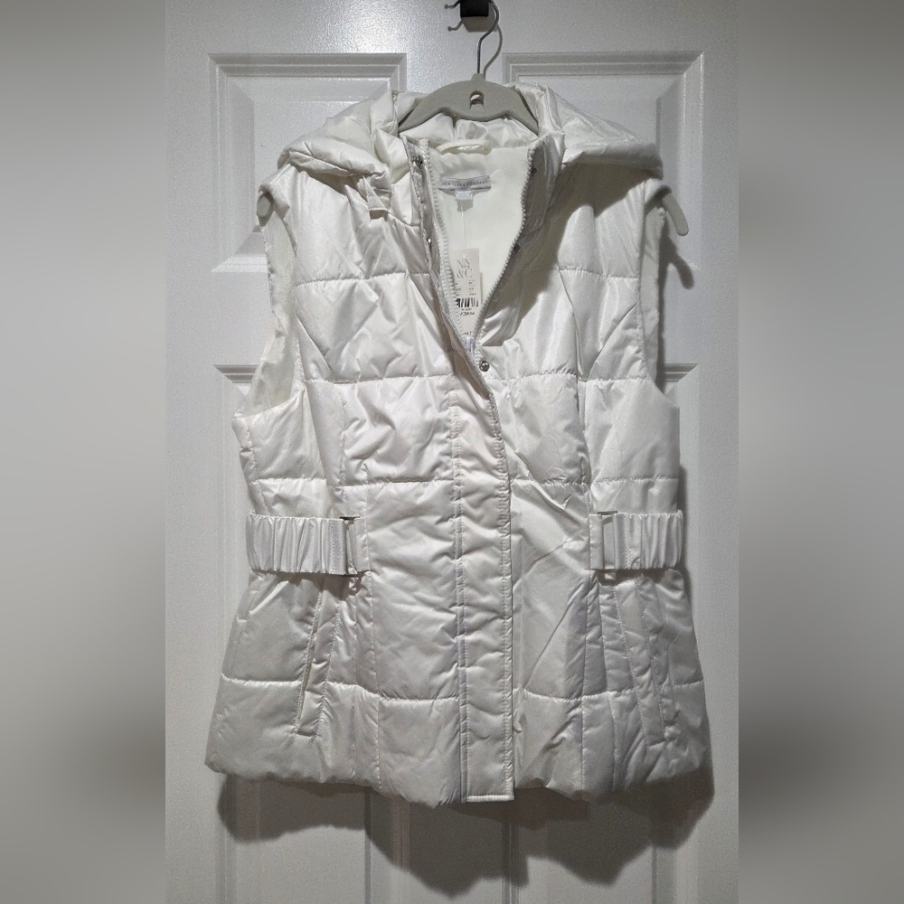 New York & Co. Women's White Puffer Vest